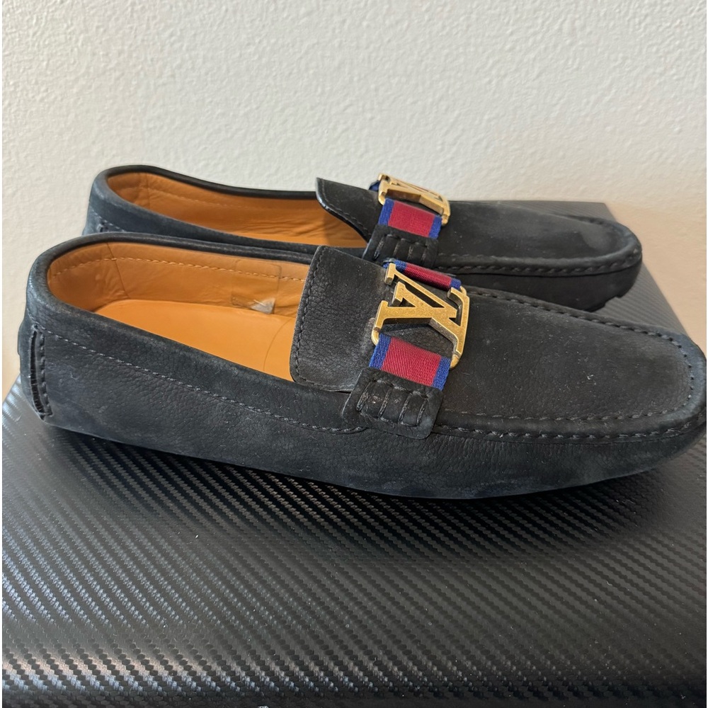 Louis Vuitton Black Suede Loafers. Men’s U.S. 11